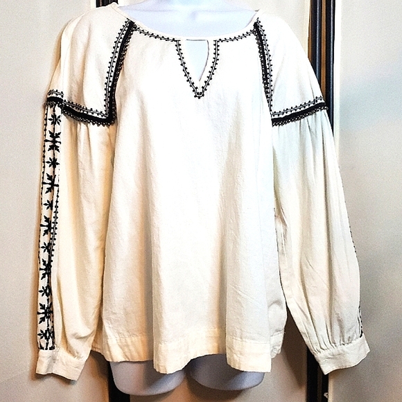 🌻 Boho beaded peasant Boho Festival Dream Top | Embroidered Hippie Vibes NWT🌞 - Picture 5 of 15